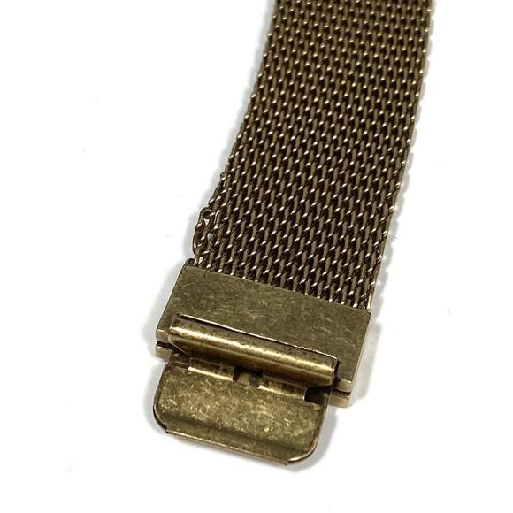 J Crew Bracelet Mesh Brass Tone Vintage 6.25” - Picture 3 of 12